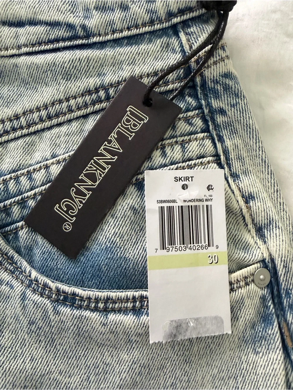 NWT Blank NYC Denim Skirt Size 30